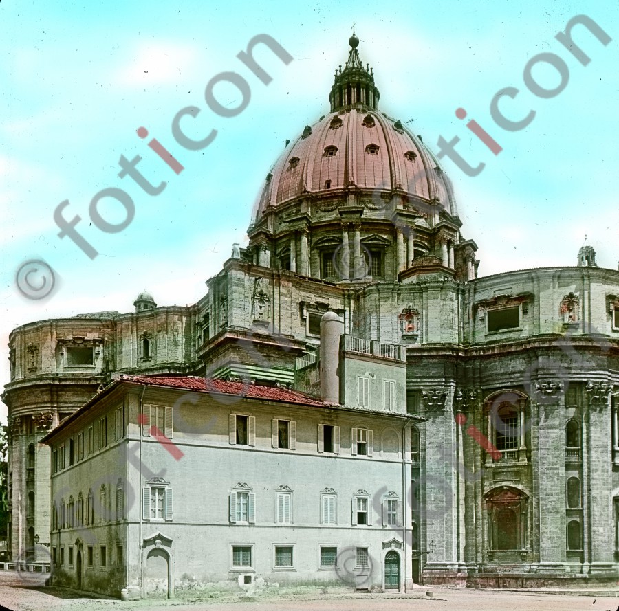 Kuppel St. Peter, Rückseite | Dome of St. Peter, rear facade - Foto foticon-simon-037-004.jpg | foticon.de - Bilddatenbank für Motive aus Geschichte und Kultur